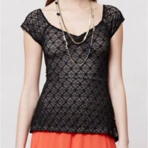 Anthropologie Deletta Lace Top
